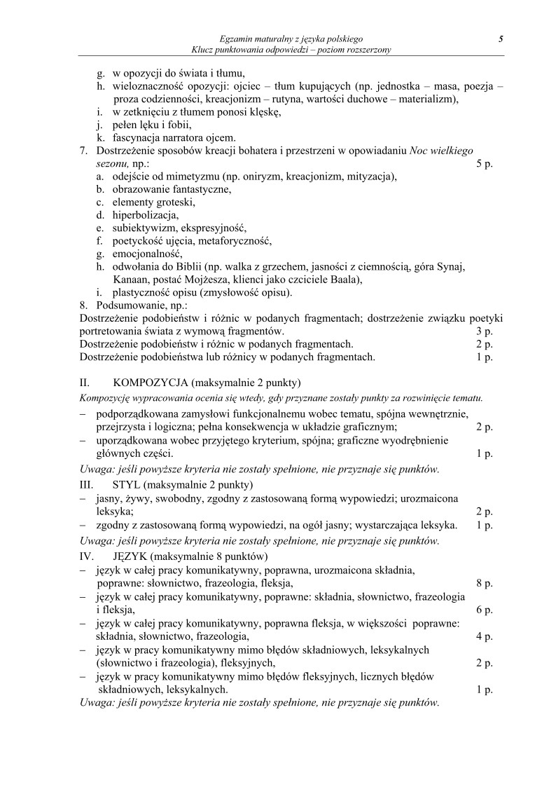 Odpowiedzi - jezyk polski, p. rozszerzony, matura 2010-strona-05