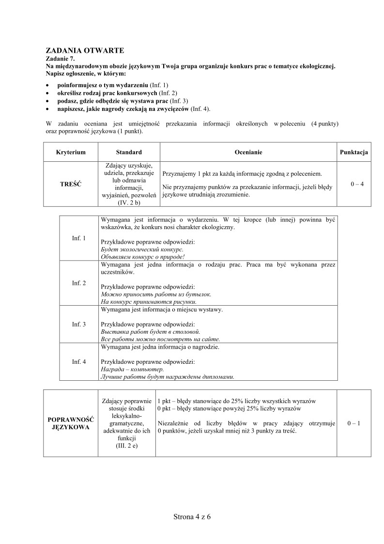 Odpowiedzi - jezyk rosyjski, p. podstawowy, matura 2010-strona-04