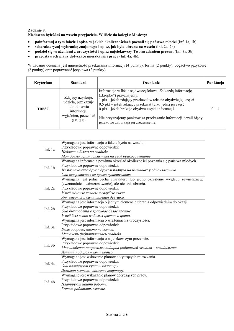 Odpowiedzi - jezyk rosyjski, p. podstawowy, matura 2010-strona-05