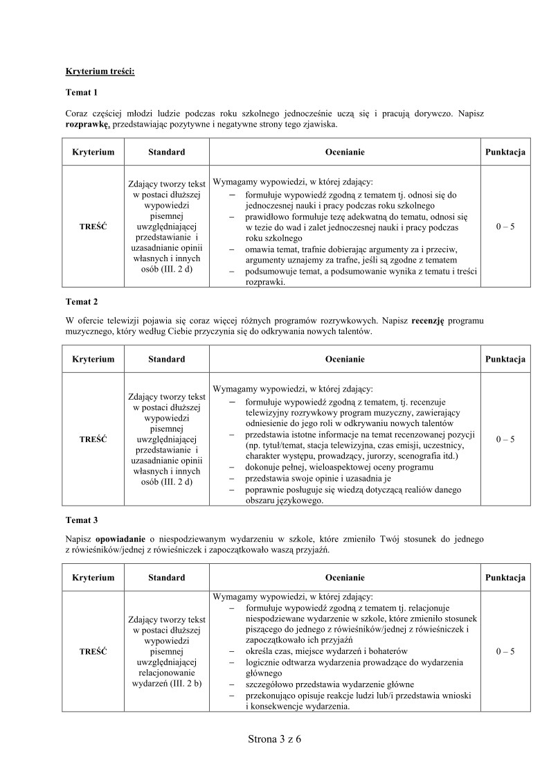 Odpowiedzi - jezyk rosyjski, p. rozszerzony, matura 2010-strona-03