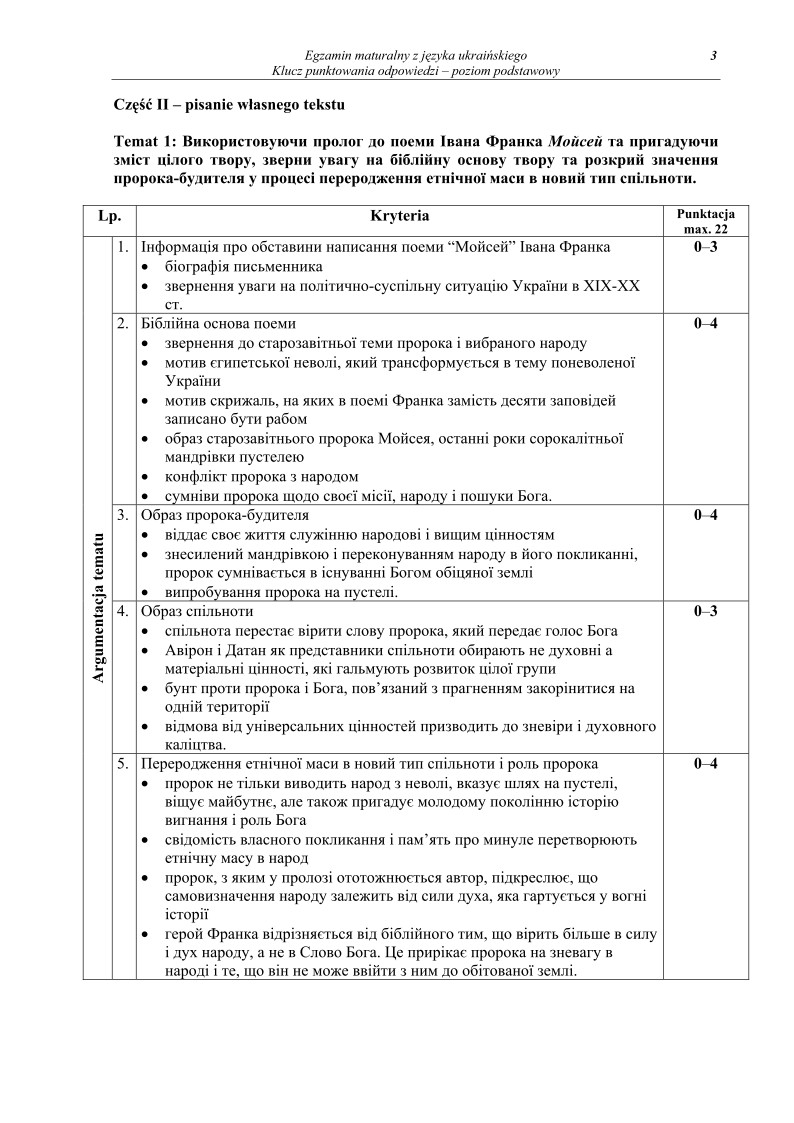 Odpowiedzi - jezyk ukrainski, p. podstawowy, matura 2010-strona-03