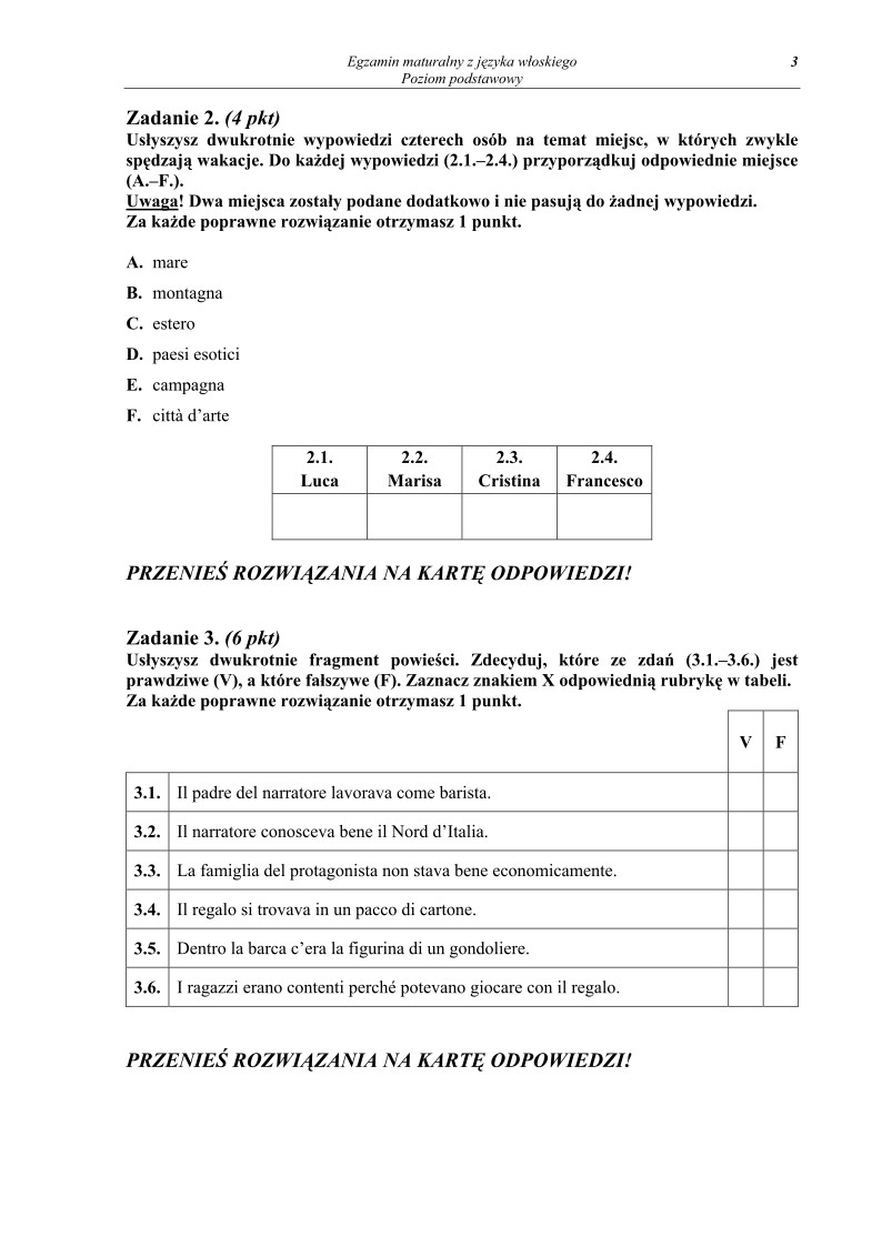 Pytania - jezyk wloski, p. podstawowy, matura 2010-strona-03