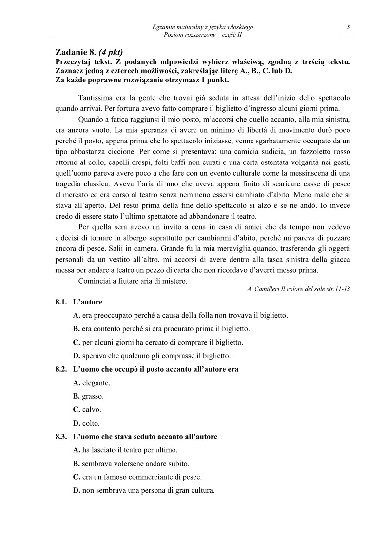 Pytania - jezyk wloski, p. rozszerzony, matura 2010 cz2-strona-05