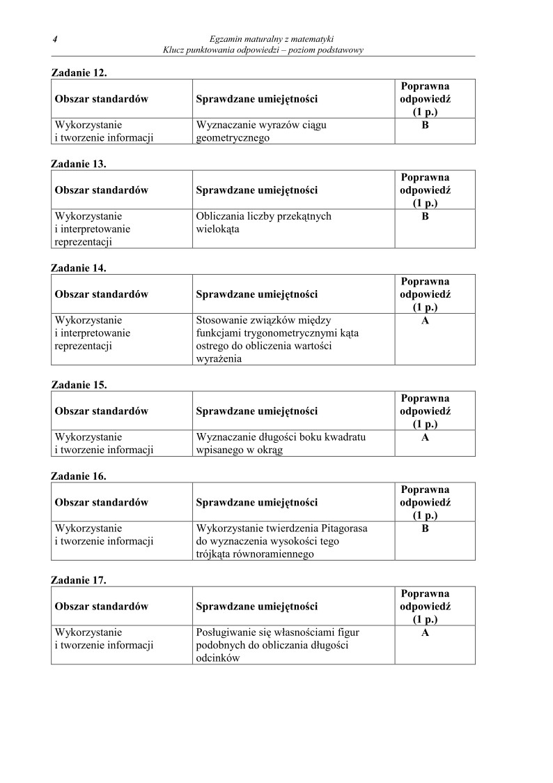 Odpowiedzi - matematyka, p. podstawowy, matura 2010-strona-04