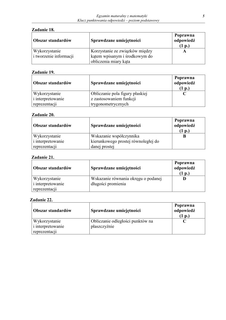 Odpowiedzi - matematyka, p. podstawowy, matura 2010-strona-05