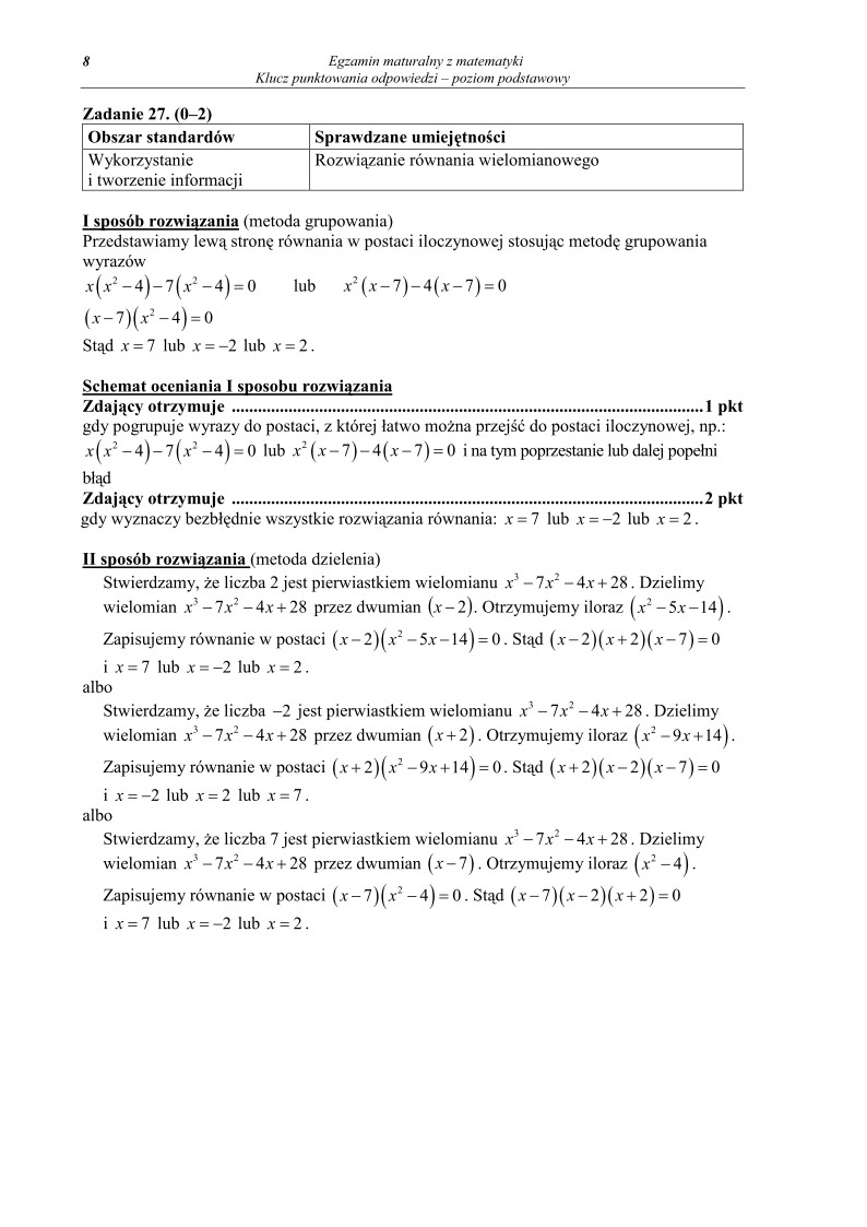 Odpowiedzi - matematyka, p. podstawowy, matura 2010-strona-08