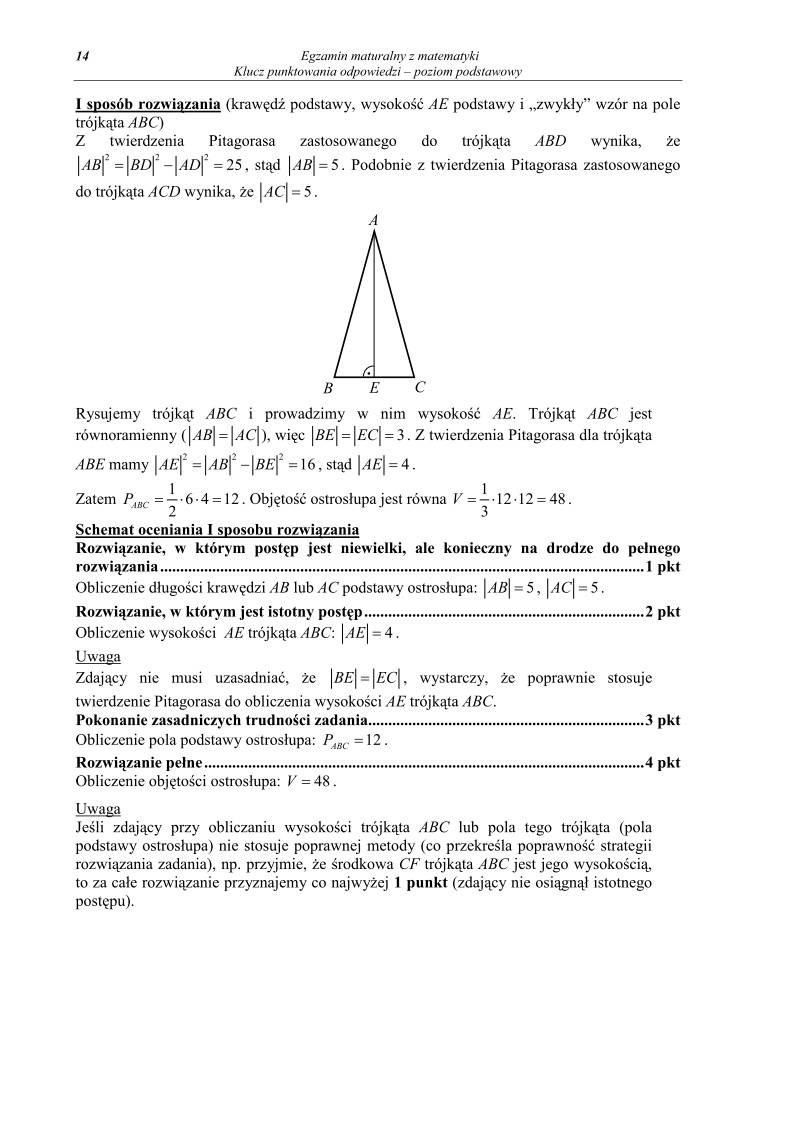 Odpowiedzi - matematyka, p. podstawowy, matura 2010-strona-14