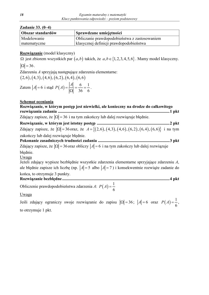 Odpowiedzi - matematyka, p. podstawowy, matura 2010-strona-18