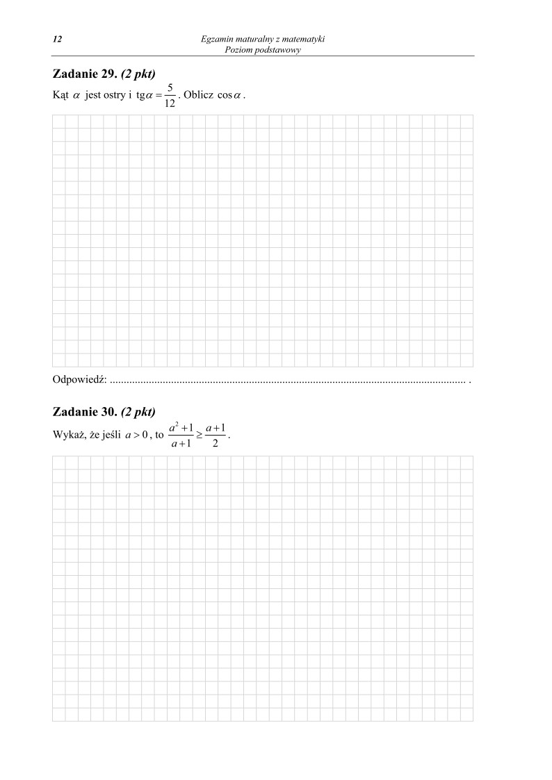 Pytania - matematyka, p. podstawowy, matura 2010-strona-12