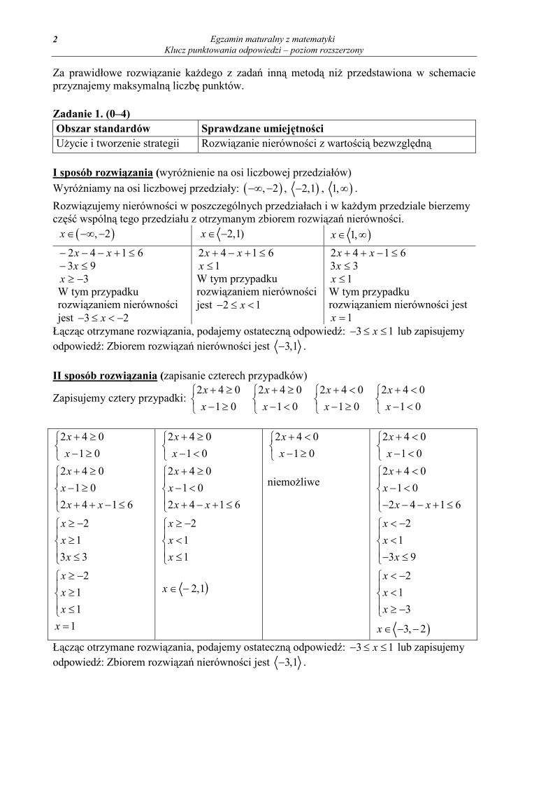 Odpowiedzi - matematyka, p. rozszerzony, matura 2010-strona-02