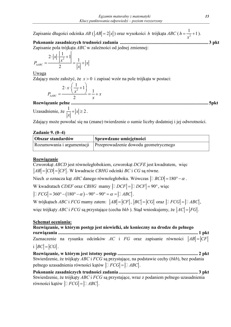 Odpowiedzi - matematyka, p. rozszerzony, matura 2010-strona-15