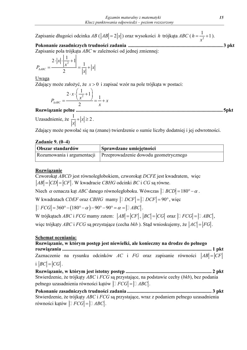 Odpowiedzi - matematyka, p. rozszerzony, matura 2010-strona-15