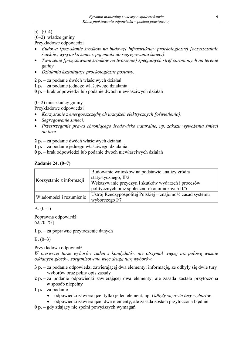 Odpowiedzi - wiedza o spoleczenstwie, p. podstawowy, matura 2010-strona-09