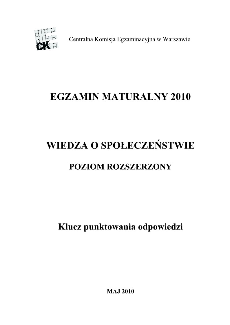 Odpowiedzi - wiedza o spoleczenstwie, p. rozszerzony, matura 2010-strona-01