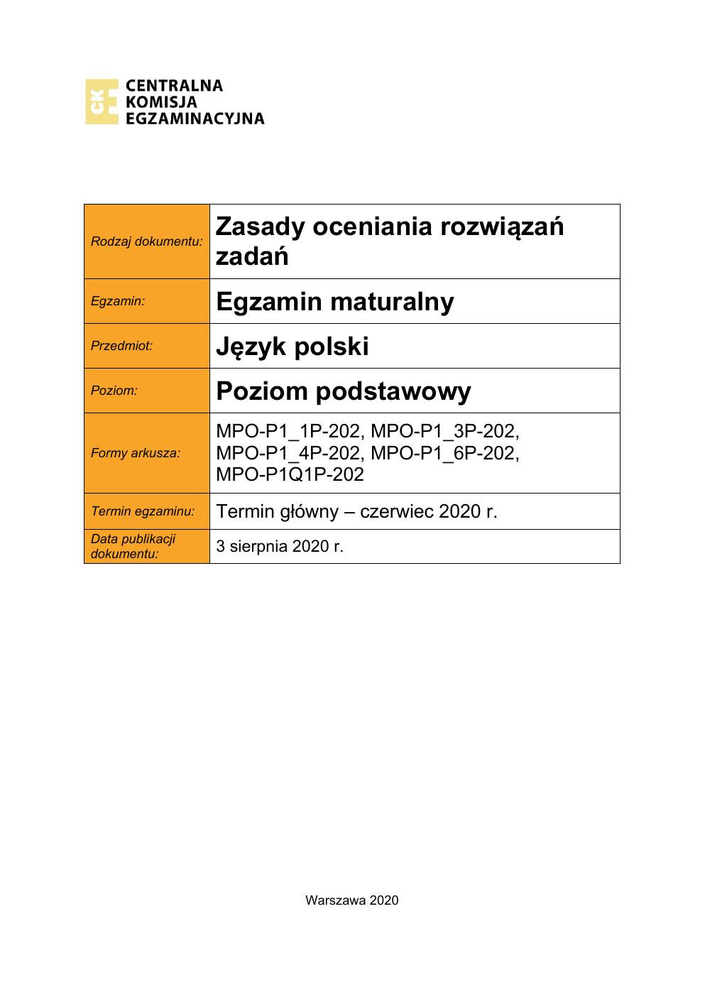 język polski podstawowy - matura 2020 - odpowiedzi-01