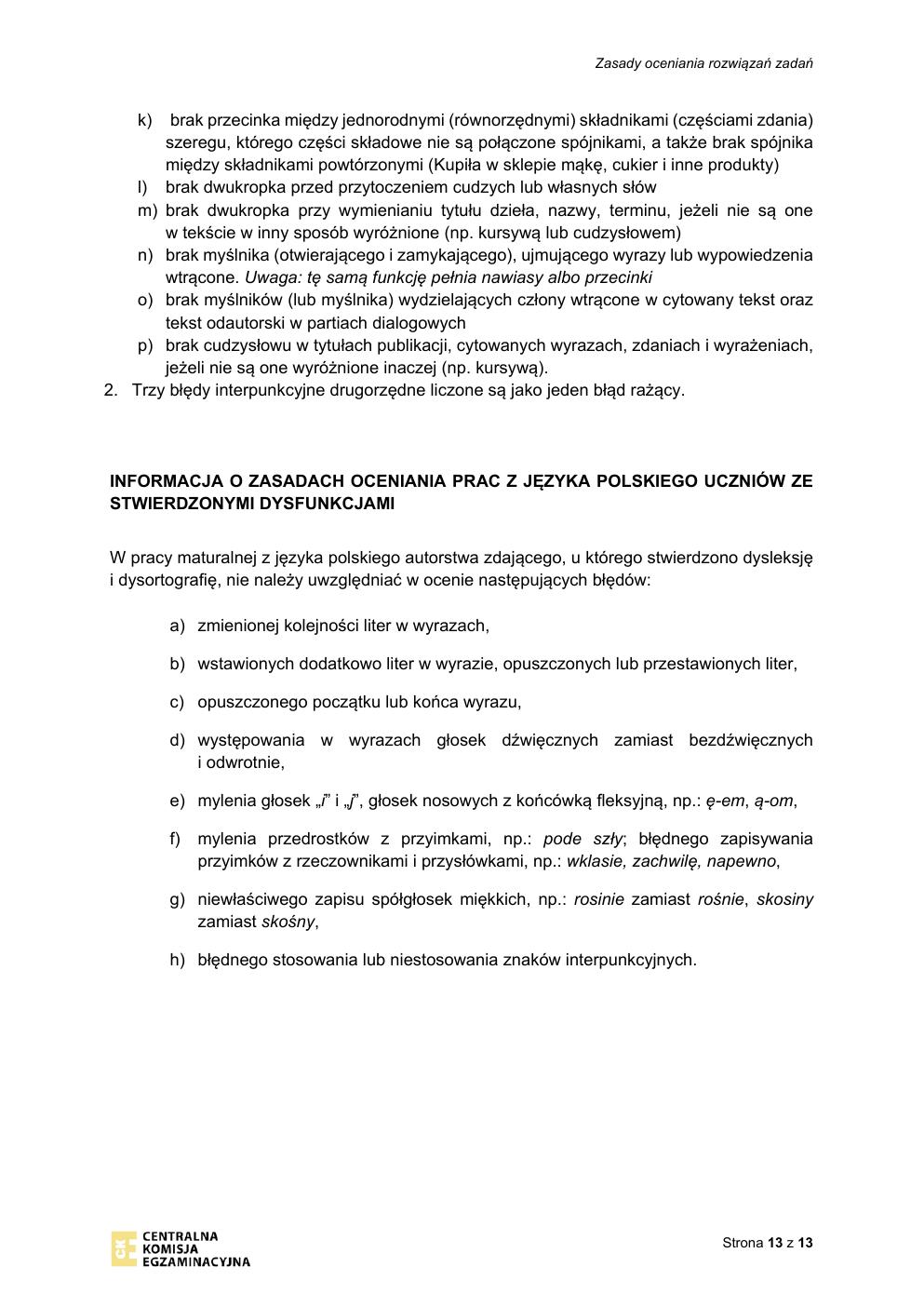 język polski rozszerzony - matura 2020 - zasady oceniania-13