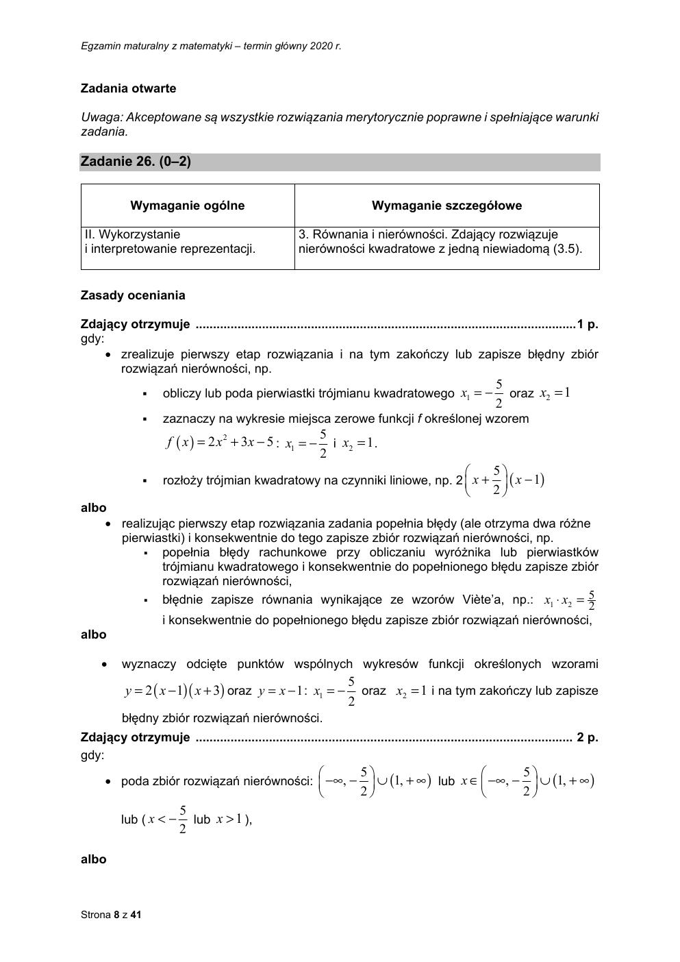 matematyka podstawowy - matura 2020 - odpowiedzi-08