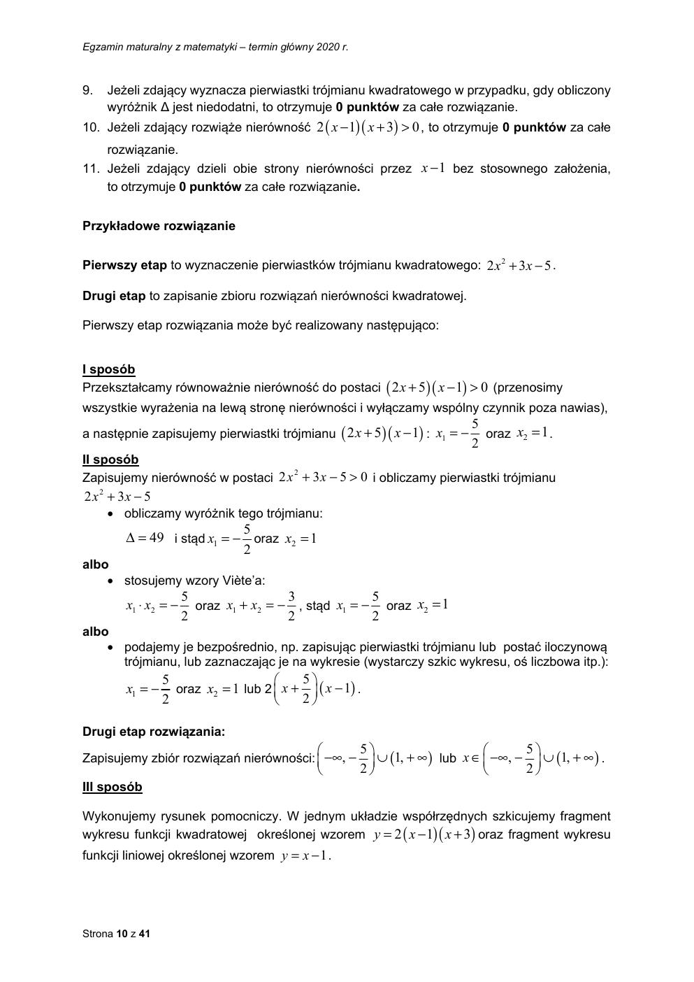 matematyka podstawowy - matura 2020 - odpowiedzi-10