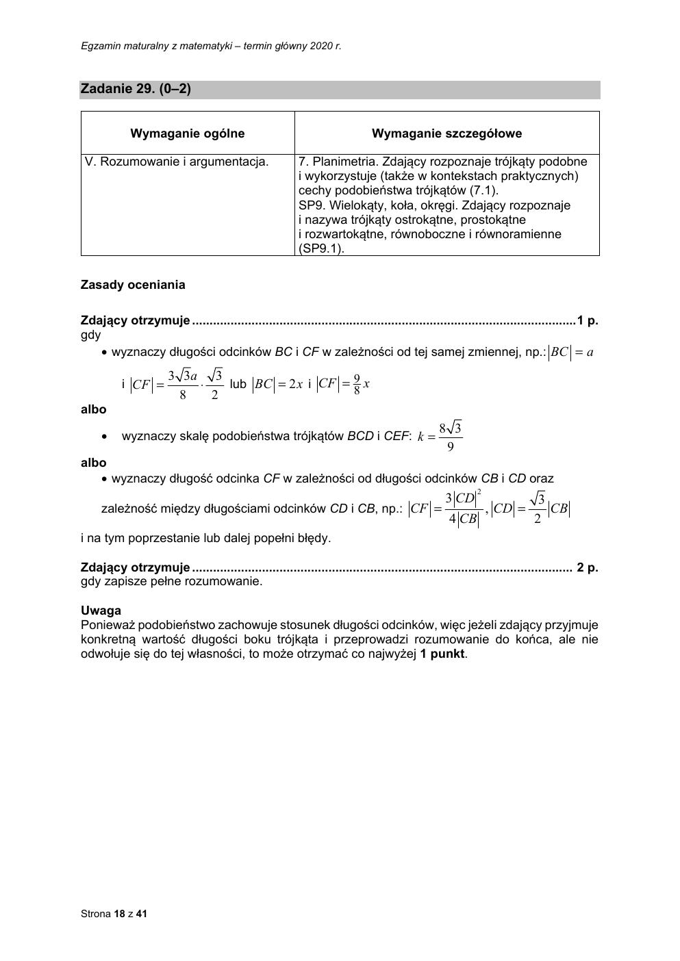 matematyka podstawowy - matura 2020 - odpowiedzi-18