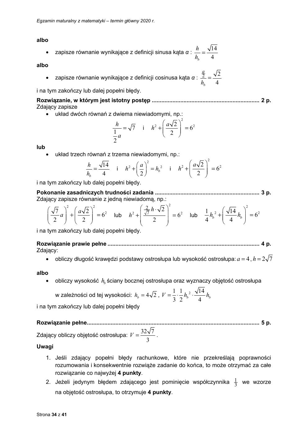 matematyka podstawowy - matura 2020 - odpowiedzi-34