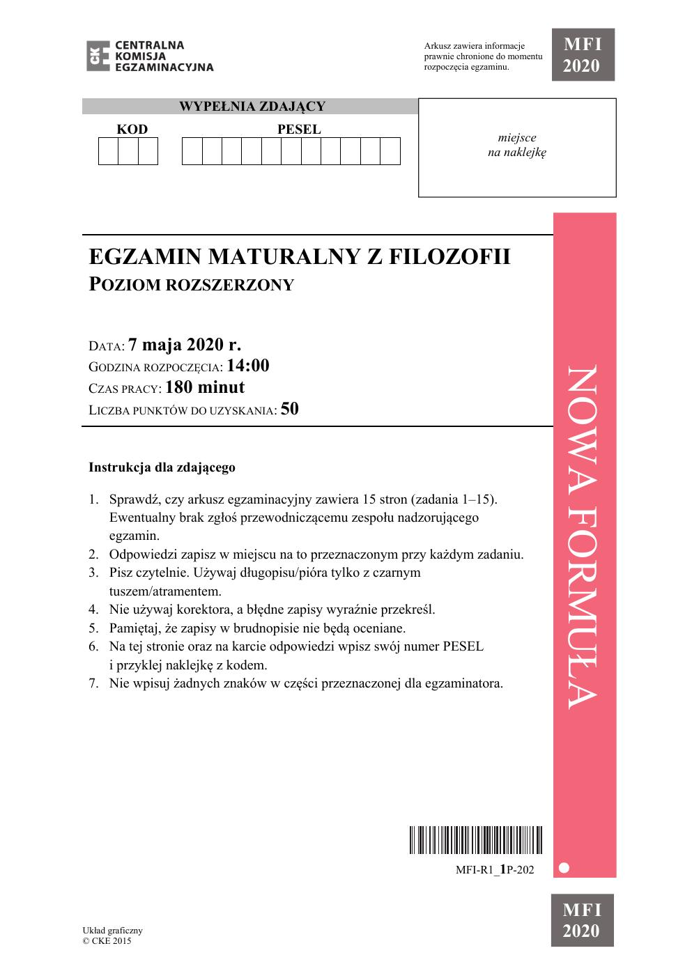 arkusz - filozofia rozszerzony - matura 2020-01