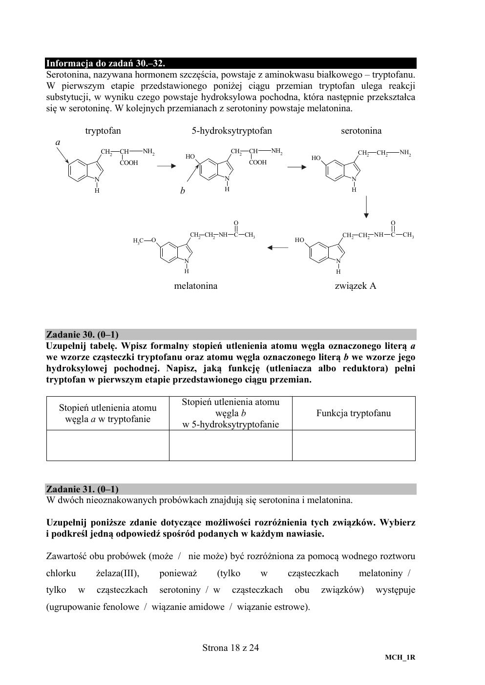 arkusz - chemia rozszerzony - matura 2020-18