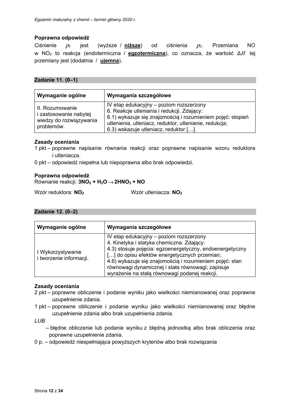 chemia - matura 2020 - odpowiedzi-12