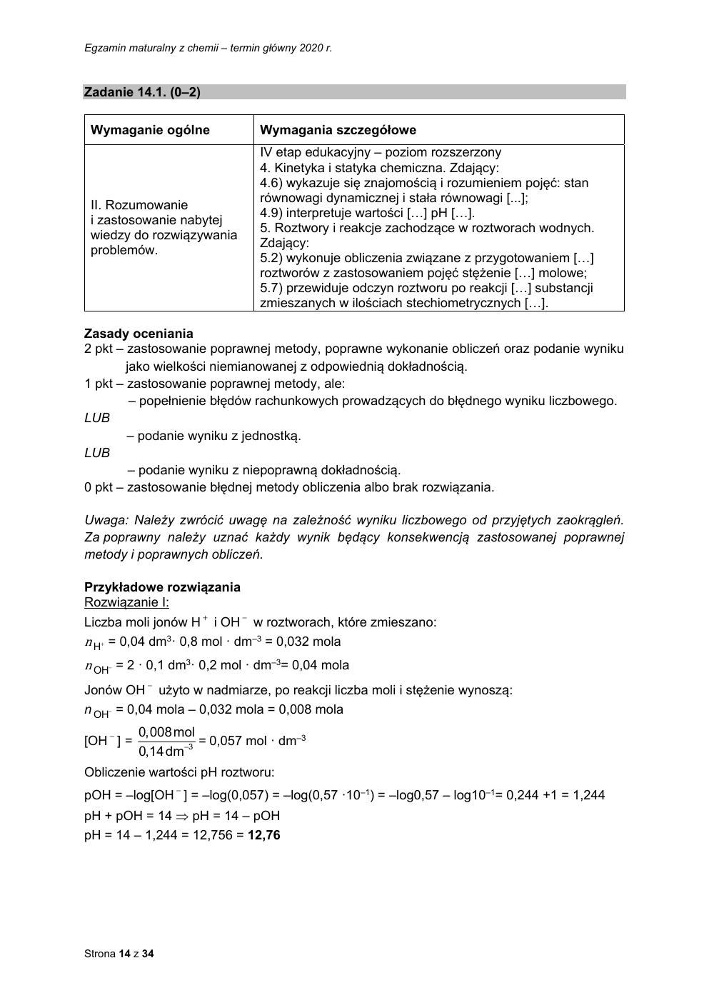 chemia - matura 2020 - odpowiedzi-14