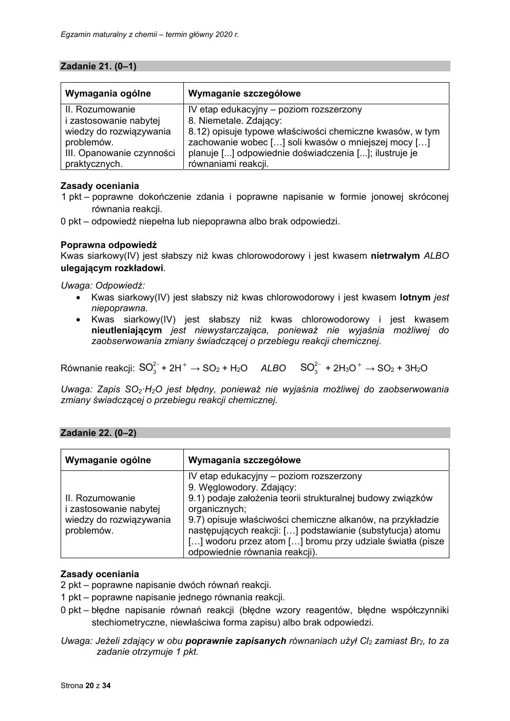 chemia - matura 2020 - odpowiedzi-20