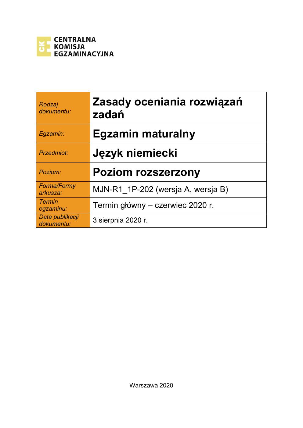 niemiecki rozszerzony - matura 2020 - odpowiedzi-01