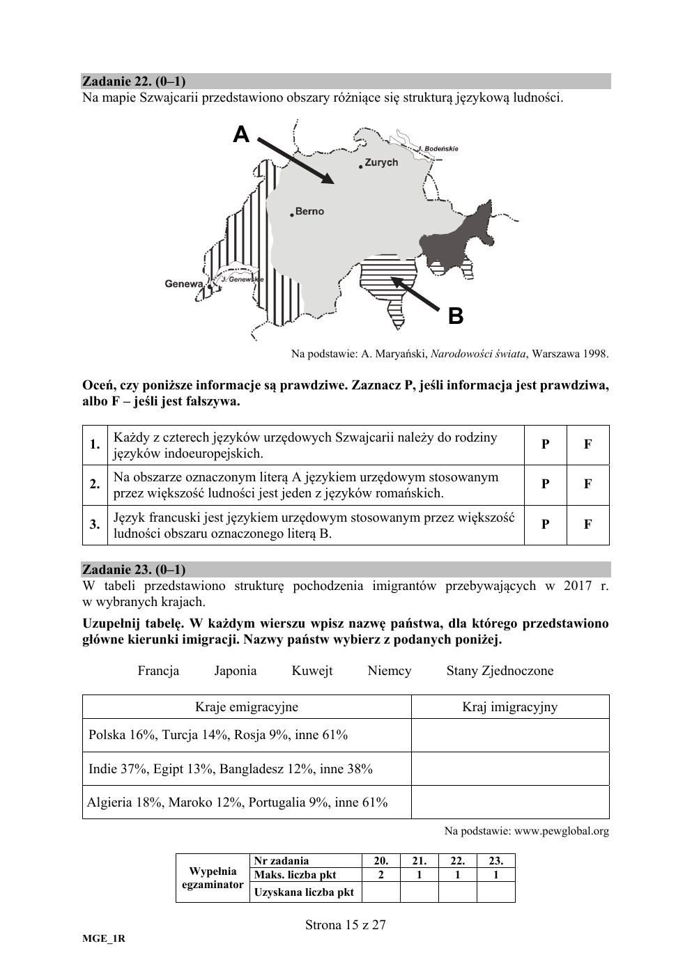 arkusz - geografia rozszerzony - matura 2020-15