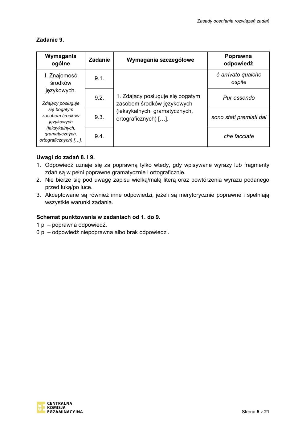 włoski rozszerzony - matura 2020 - odpowiedzi-05