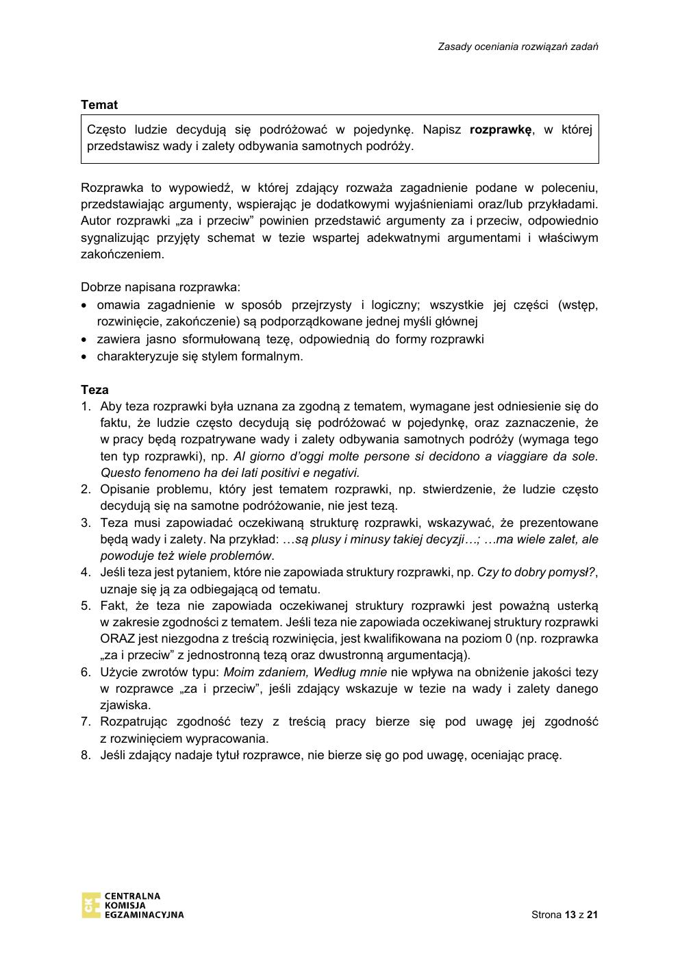 włoski rozszerzony - matura 2020 - odpowiedzi-13