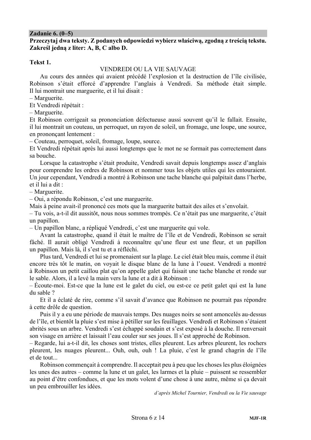 arkusz - język francuski rozszerzony - matura 2020-06