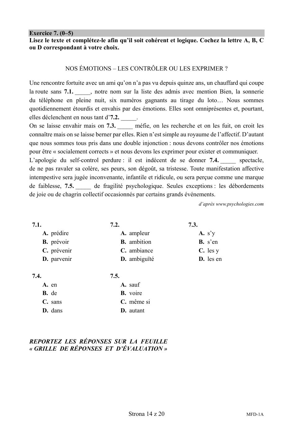 arkusz - język francuski dwujęzyczny - matura 2020-14