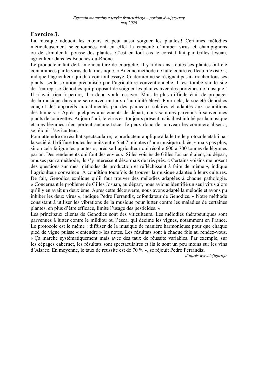 transkrypcja - język francuski dwujęzyczny - matura 2020-4