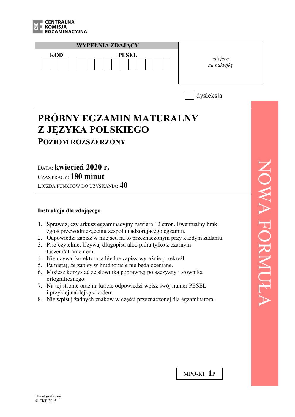 arkusz - polski rozszerzony - matura 2020 próbna-01