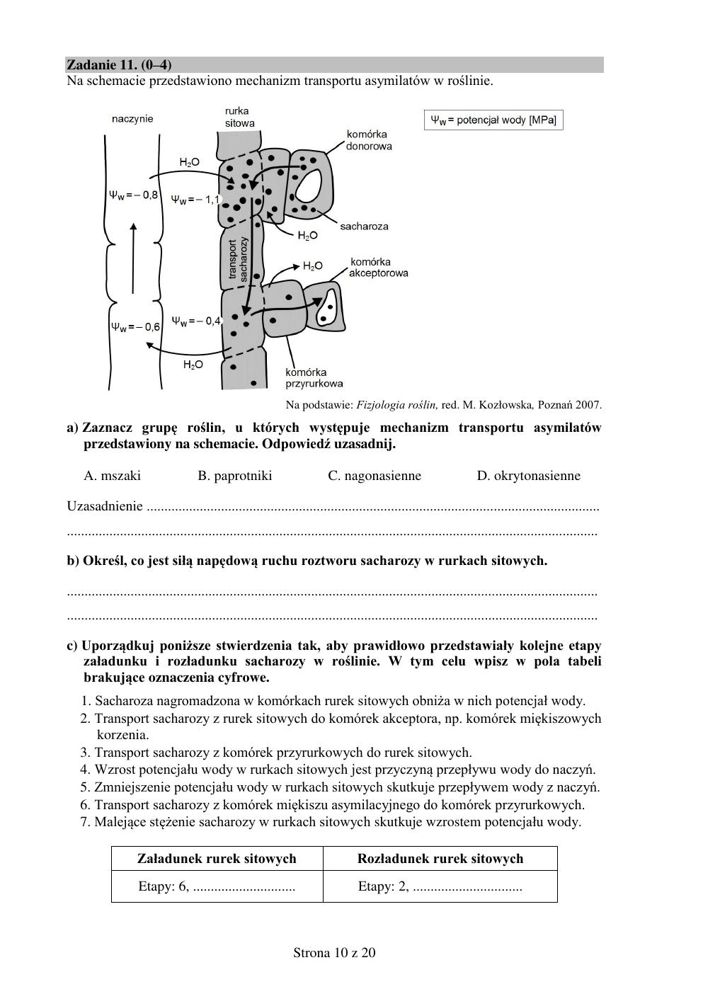 biologia rozszerzony - matura próbna 2015 - arkusz-10