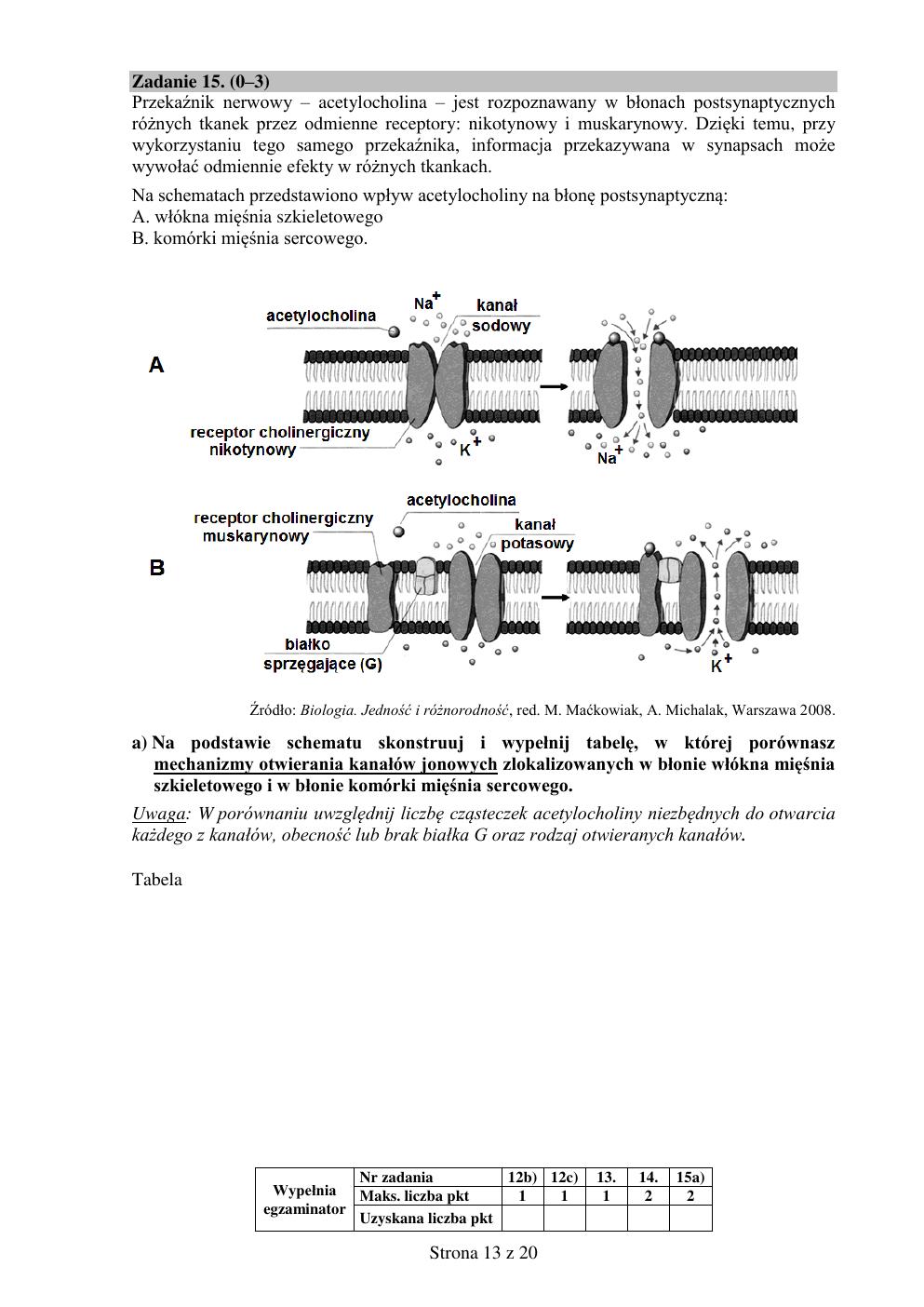 biologia rozszerzony - matura próbna 2015 - arkusz-13