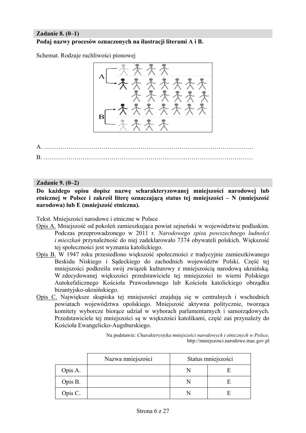 WOS rozszerzony - matura próbna 2015 - arkusz-06