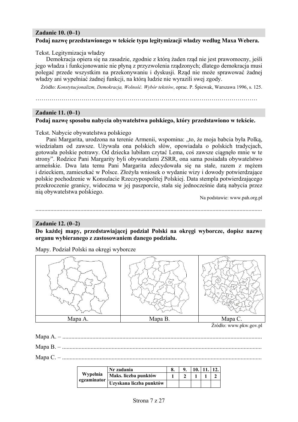 WOS rozszerzony - matura próbna 2015 - arkusz-07