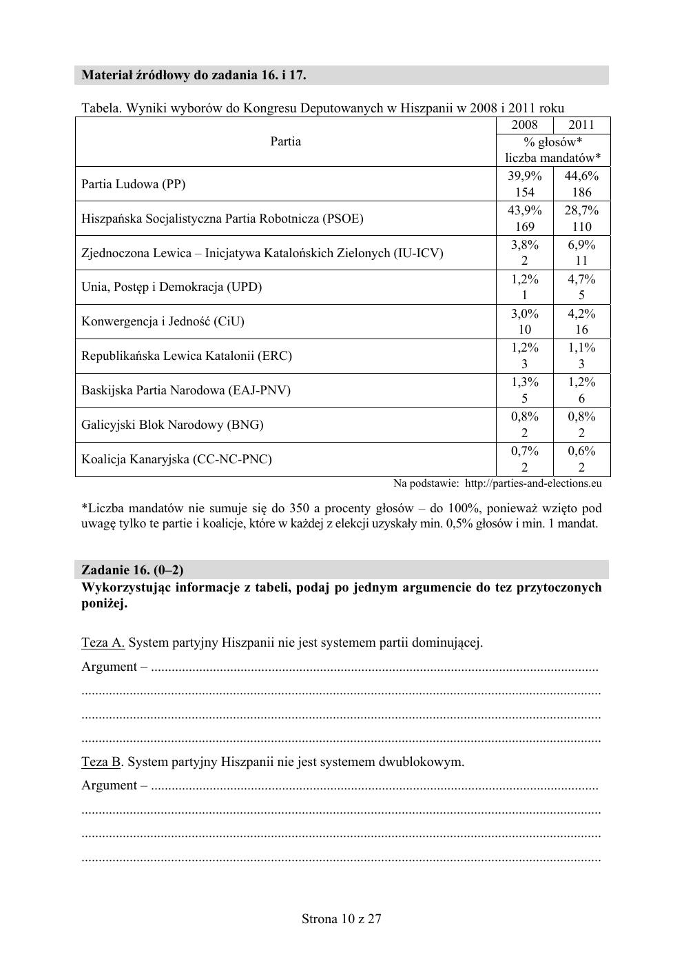 WOS rozszerzony - matura próbna 2015 - arkusz-10