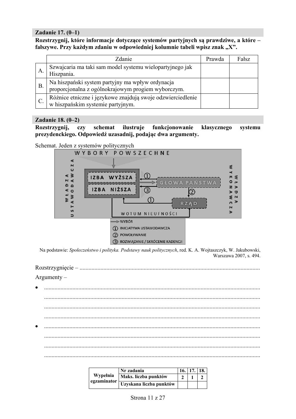 WOS rozszerzony - matura próbna 2015 - arkusz-11