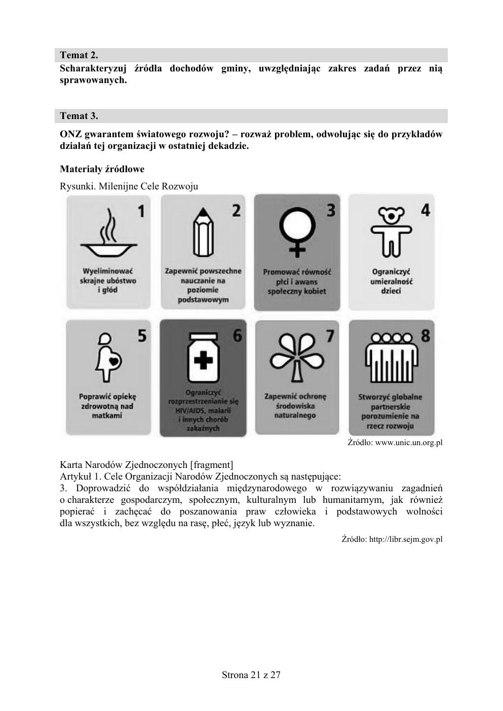 WOS rozszerzony - matura próbna 2015 - arkusz-21