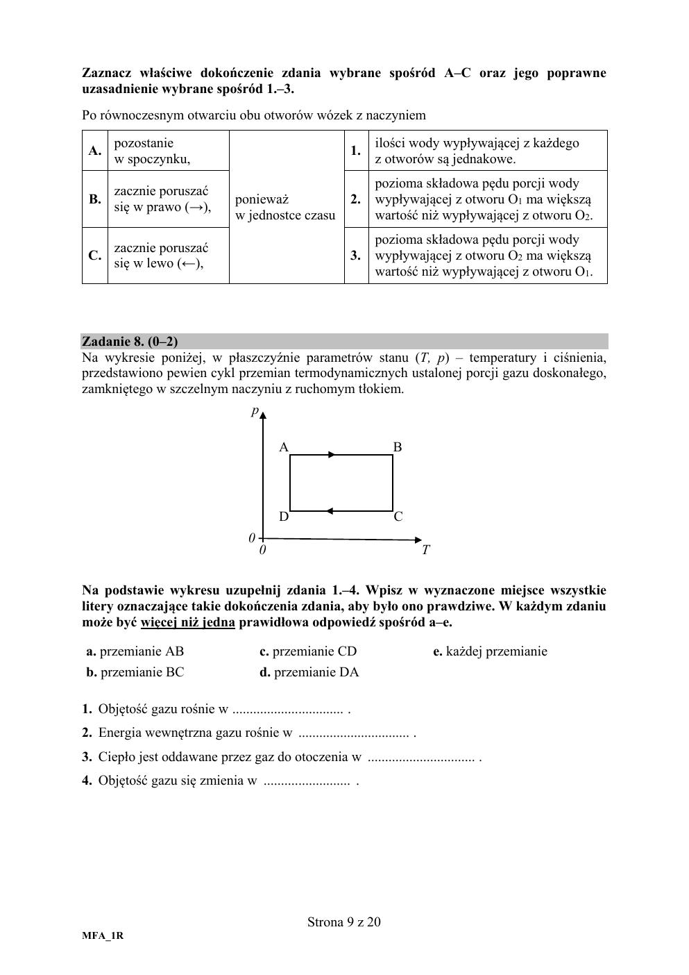 fizyka rozszerzony - matura próbna 2020 - arkusz-09