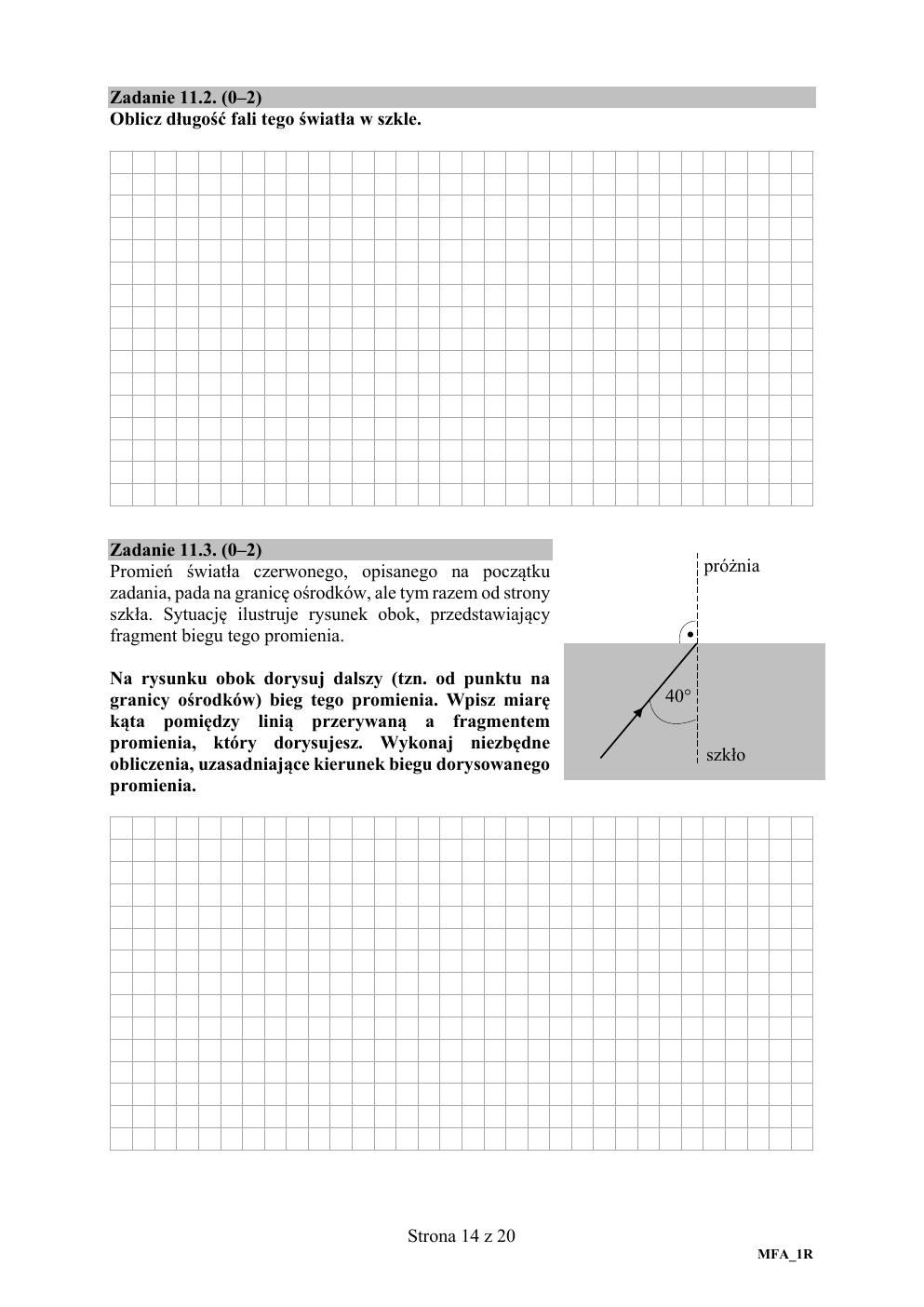 fizyka rozszerzony - matura próbna 2020 - arkusz-14