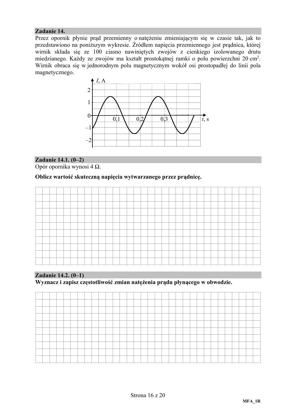 fizyka rozszerzony - matura próbna 2020 - arkusz-16