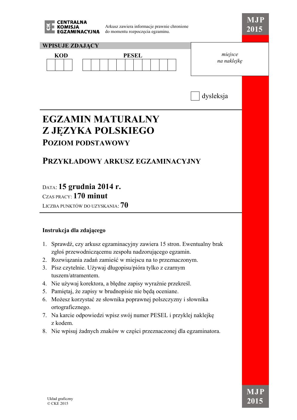 arkusz - polski podstawowy - matura 2015 próbna-01