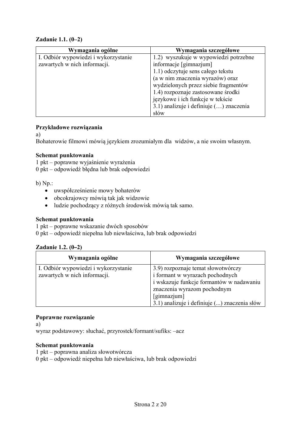 odpowiedzi - polski podstawowy - matura 2015 próbna-02