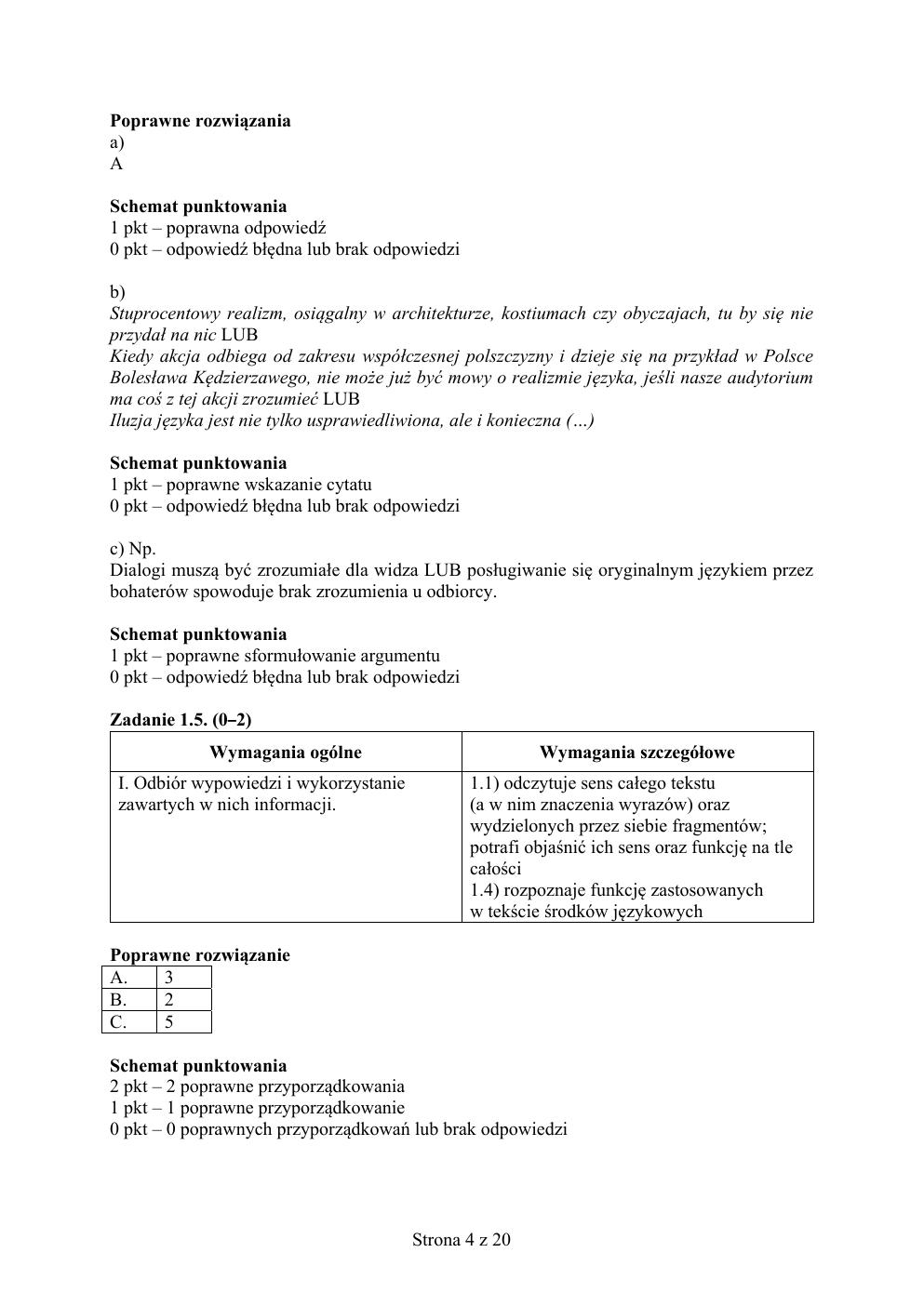 odpowiedzi - polski podstawowy - matura 2015 próbna-04